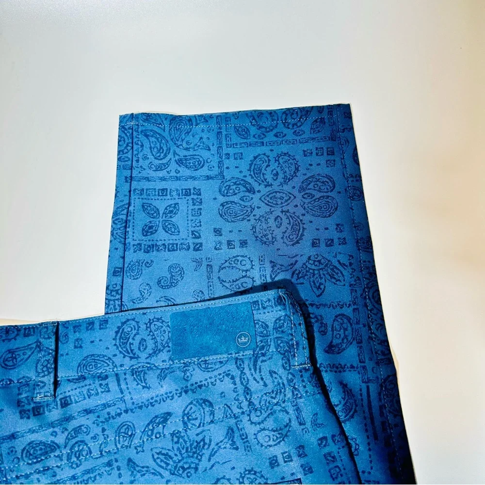 Peter Millar pants EB66 Delos Paisley performance golf pants men size 34 X 30 - Picture 9 of 11